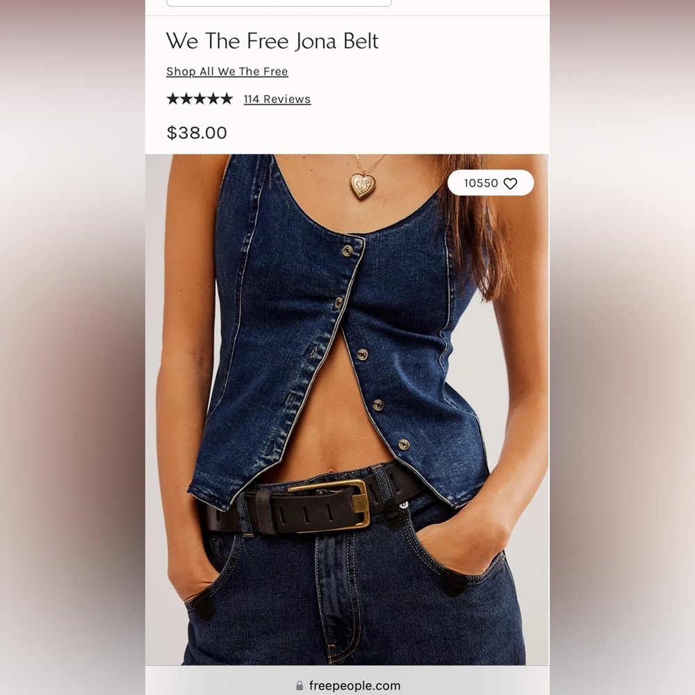 We the Free Jona Belt - Black and Gold